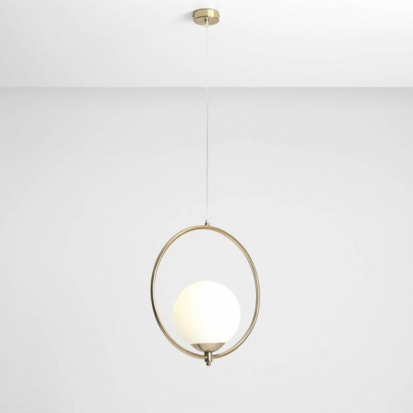 Aldex Lampa wisząca SOL 1075G30, złota z białym kloszem, 1x60W E27