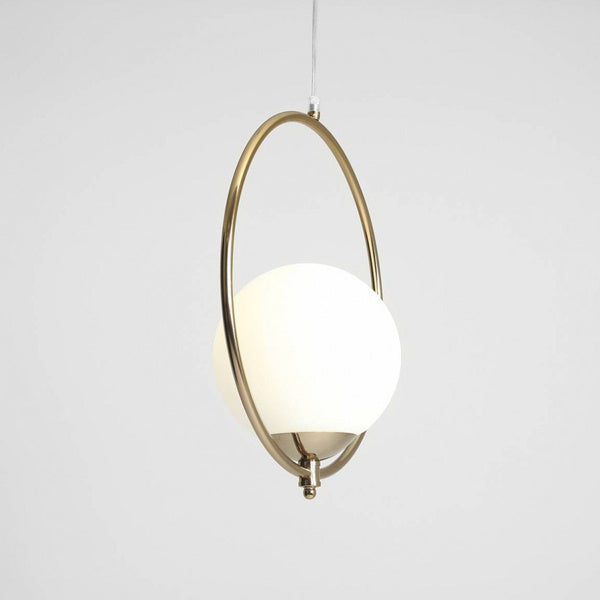 Aldex Lampa wisząca SOL 1075G30, złota z białym kloszem, 1x60W E27