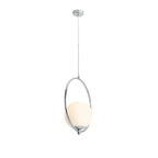 Aldex Lampa wisząca SOL 1075G4, chromowa z białym kloszem, 1x60W E27
