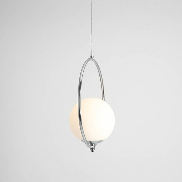 Aldex Lampa wisząca SOL 1075G4, chromowa z białym kloszem, 1x60W E27