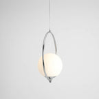 Aldex Lampa wisząca SOL 1075G4, chromowa z białym kloszem, 1x60W E27