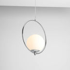 Aldex Lampa wisząca SOL 1075G4, chromowa z białym kloszem, 1x60W E27