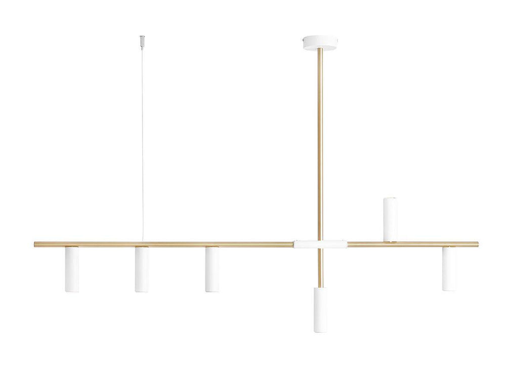 Aldex Lampa wisząca TREVO 6, 1097K40, biały/mosiądz, 6x35 GU10