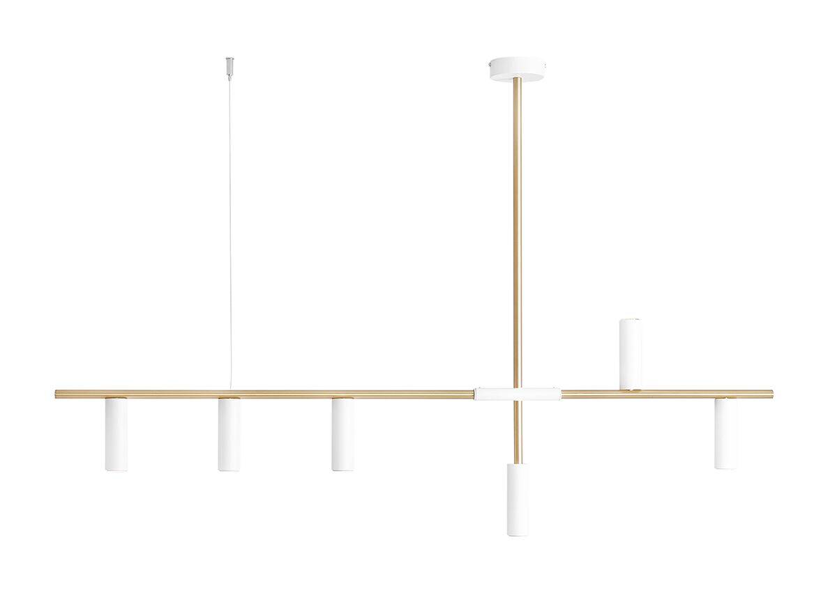 Aldex Lampa wisząca TREVO 6, 1097K40, biały/mosiądz, 6x35 GU10