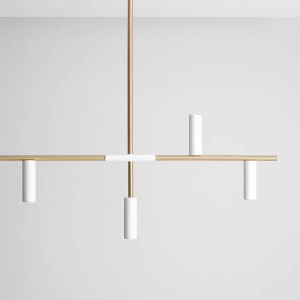 Aldex Lampa wisząca TREVO 6, 1097K40, biały/mosiądz, 6x35 GU10