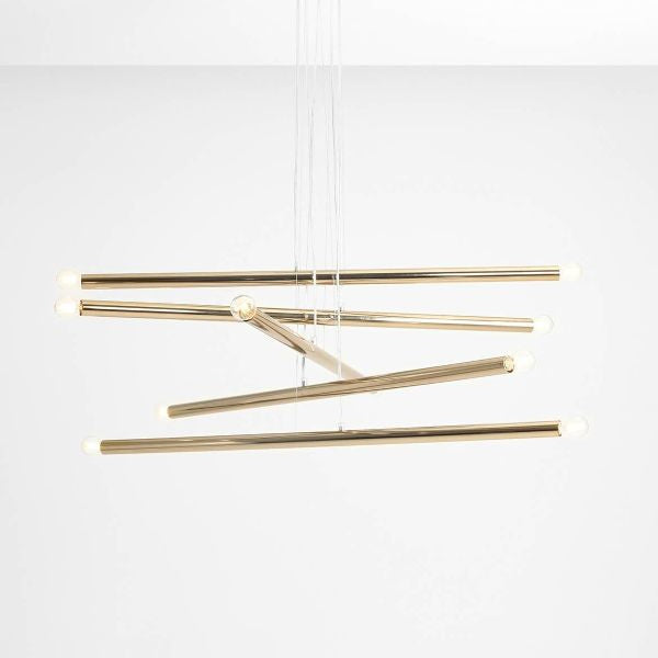 Aldex Lampa wisząca TUBO 10, 1072M30, złota, 10x40W E14
