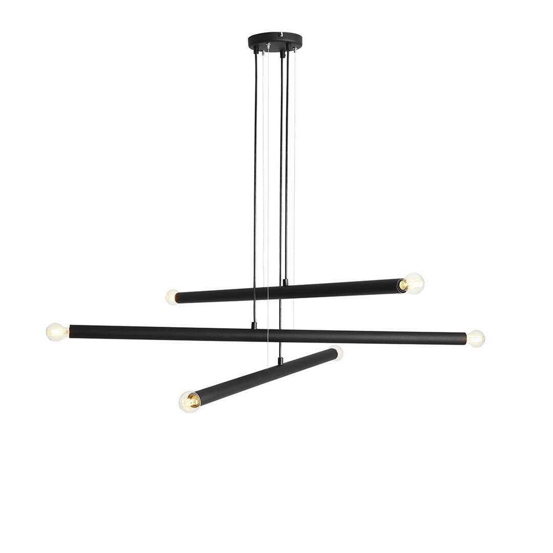 Aldex Lampa wisząca TUBO 6, 1072K1, czarna, 6x40W E14