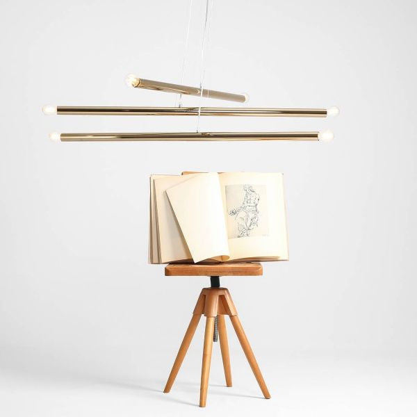 Aldex Lampa wisząca TUBO 6, 1072K30, złota 6x40W E14