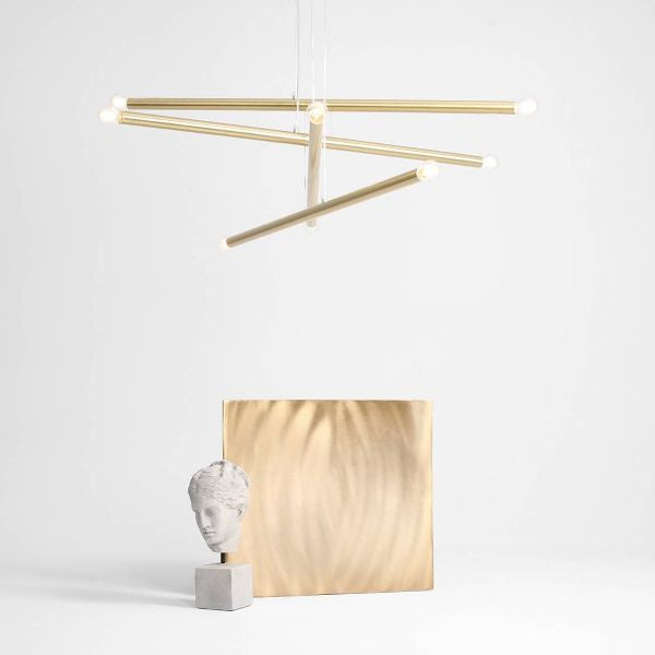 Aldex Lampa wisząca TUBO 8, 1072P40, mosiądz, 8x40W E14