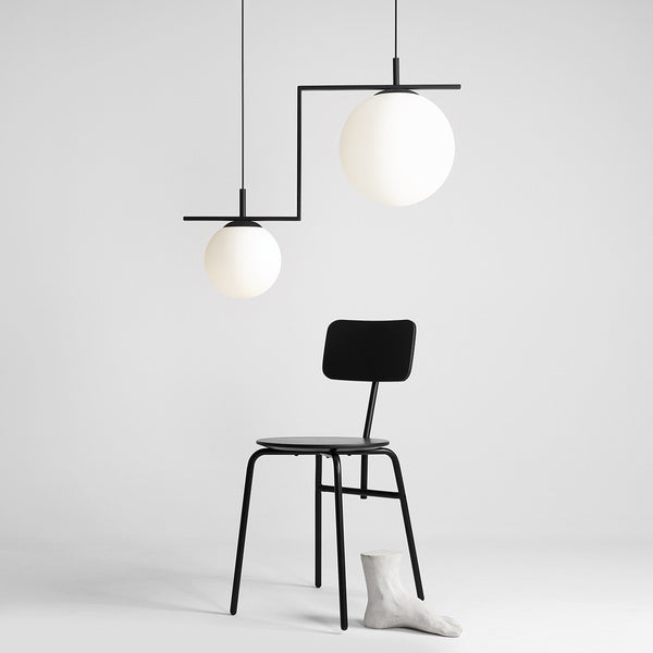 Aldex Lampa wisząca ZAC 2 minimalistyczny styl | czarny 1038H1_2