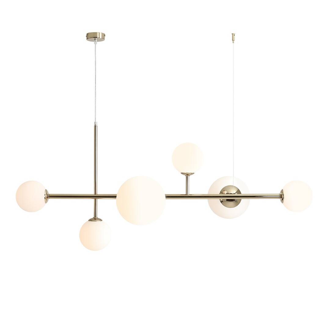 Aldex Lampa wisząca do salonu DIONE 4x E14/2x E27 | złoty