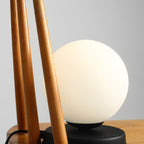 Aldex Lampka biurkowa BALL 1076B1_S, 14 cm, czarny/biały, 1x40W E14