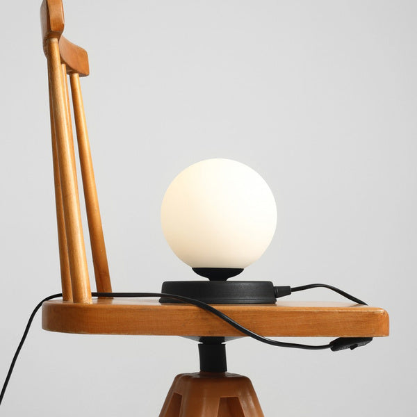 Aldex Lampka biurkowa BALL 1076B1_S, 14 cm, czarny/biały, 1x40W E14