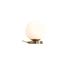 Aldex Lampka biurkowa BALL 1076B30_M, 20 cm, złoty/biały, 1x60W E27