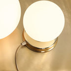 Aldex Lampka biurkowa BALL 1076B30_M, 20 cm, złoty/biały, 1x60W E27