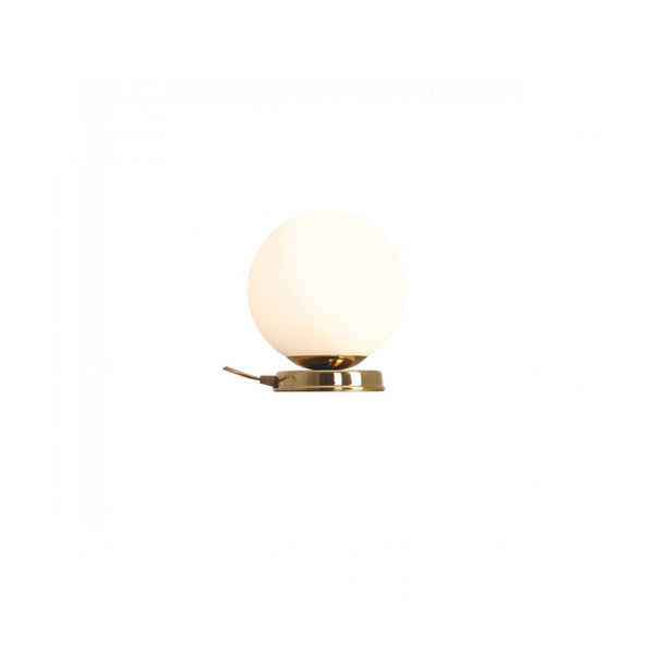 Aldex Lampka biurkowa BALL 1076B30_M, 20 cm, złoty/biały, 1x60W E27
