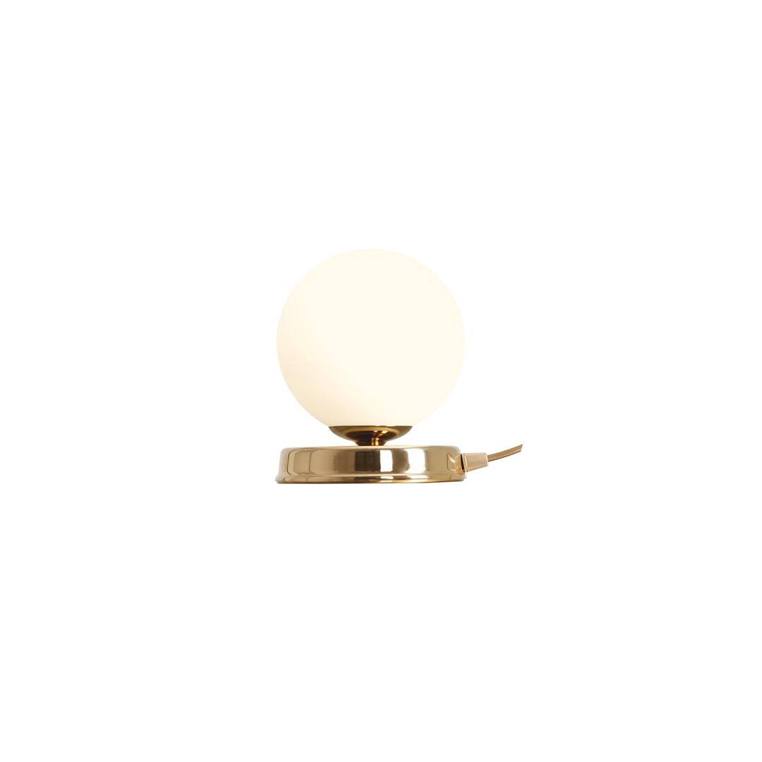 Aldex Lampka biurkowa BALL 1076B30_S, 14 cm, złoty/biały, 1x40W E14
