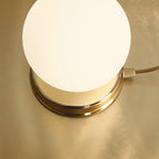 Aldex Lampka biurkowa BALL 1076B30_S, 14 cm, złoty/biały, 1x40W E14