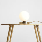 Aldex Lampka biurkowa BALL 1076B30_S, 14 cm, złoty/biały, 1x40W E14