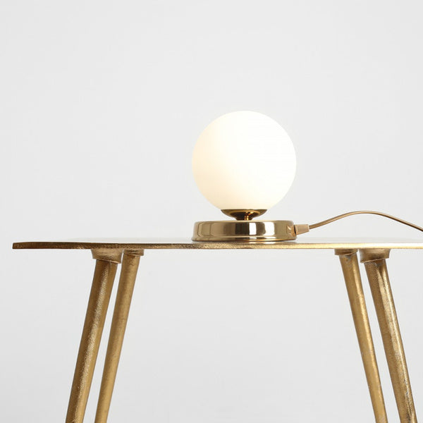 Aldex Lampka biurkowa BALL 1076B30_S, 14 cm, złoty/biały, 1x40W E14