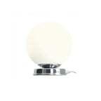 Aldex Lampka biurkowa BALL 1076B4_M, 20 cm, chrom/biały, 1x60W E27