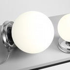 Aldex Lampka biurkowa BALL 1076B4_M, 20 cm, chrom/biały, 1x60W E27