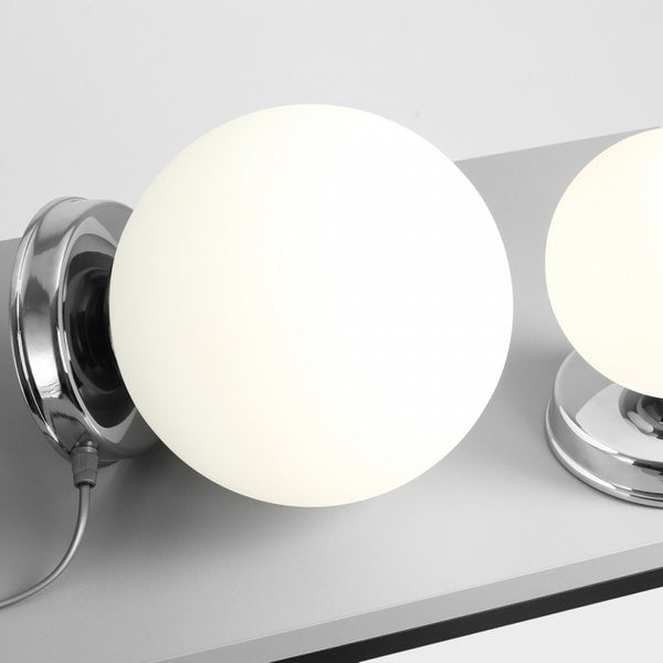 Aldex Lampka biurkowa BALL 1076B4_M, 20 cm, chrom/biały, 1x60W E27