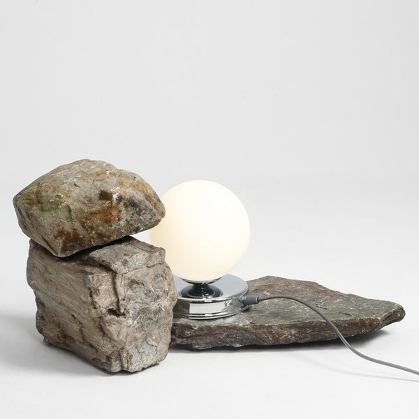 Aldex Lampka biurkowa BALL 1076B4_S, 14 cm, chrom/biały, 1x40W E14