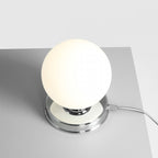 Aldex Lampka biurkowa BALL 1076B4_S, 14 cm, chrom/biały, 1x40W E14