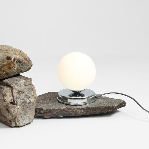Aldex Lampka biurkowa BALL 1076B4_S, 14 cm, chrom/biały, 1x40W E14