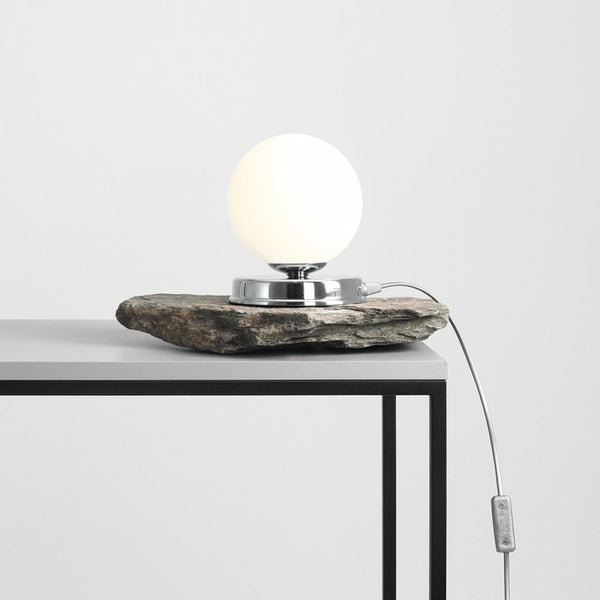 Aldex Lampka biurkowa BALL 1076B4_S, 14 cm, chrom/biały, 1x40W E14