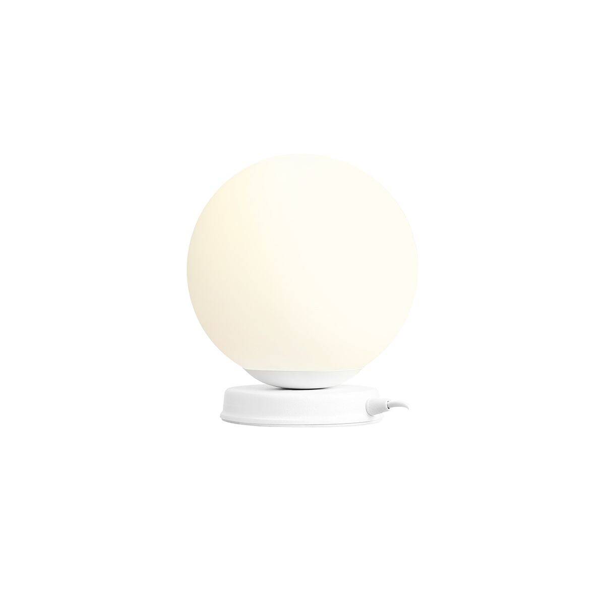 Aldex Lampka biurkowa BALL 1076B_M, 20 cm, biała, 1x60W E27
