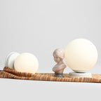 Aldex Lampka biurkowa BALL 1076B_M, 20 cm, biała, 1x60W E27