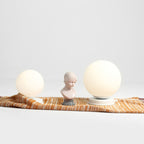 Aldex Lampka biurkowa BALL 1076B_M, 20 cm, biała, 1x60W E27