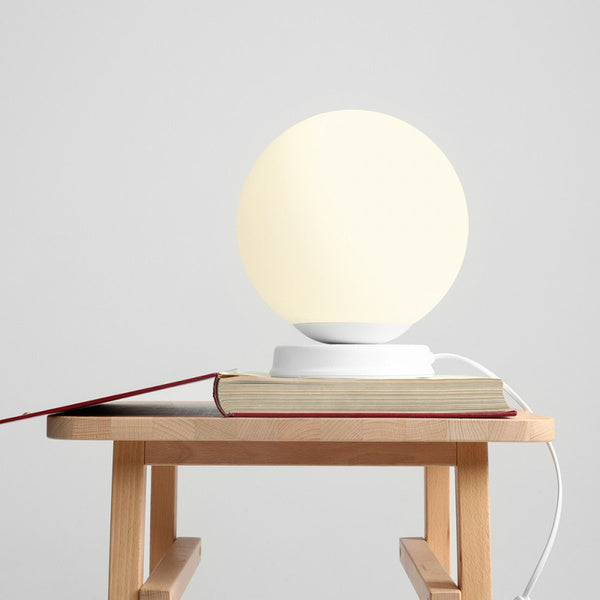 Aldex Lampka biurkowa BALL 1076B_M, 20 cm, biała, 1x60W E27