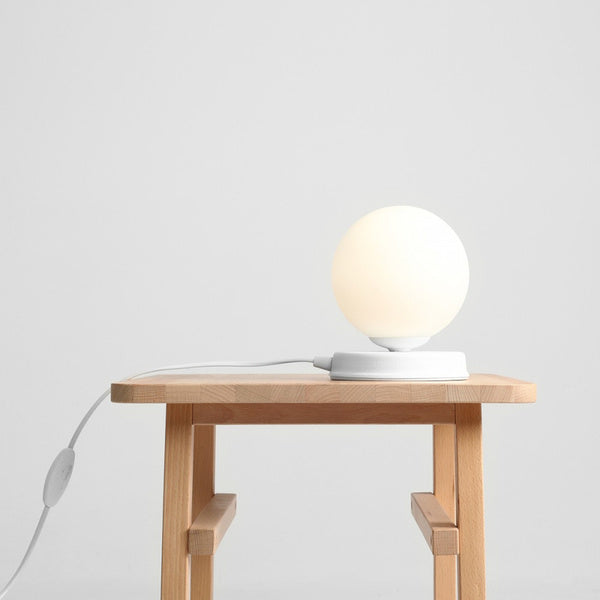 Aldex Lampka biurkowa BALL 1076B_S, 14 cm, biała, 1x40W E14