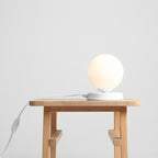 Aldex Lampka biurkowa BALL 1076B_S, 14 cm, biała, 1x40W E14