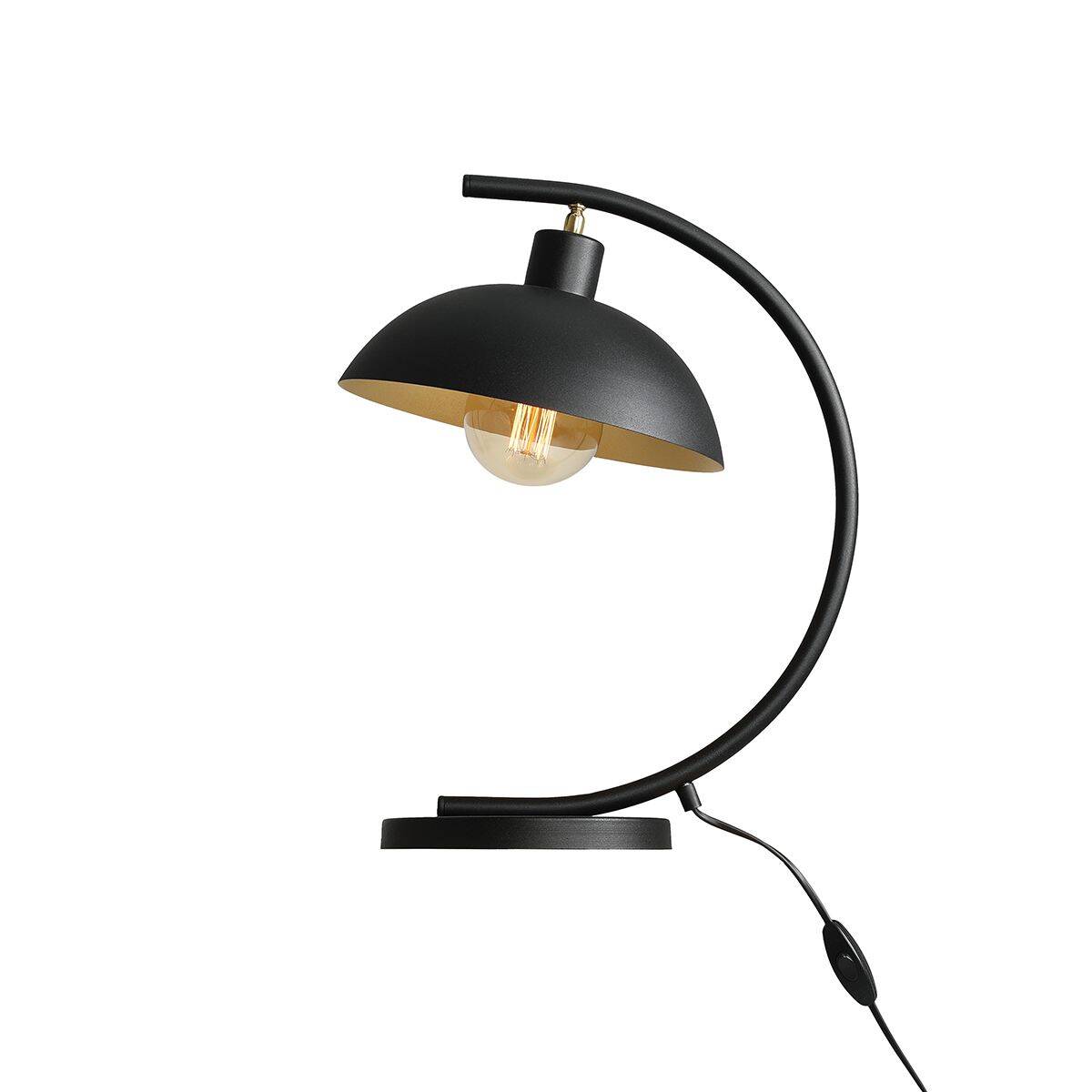 Aldex Lampka biurkowa ESPACE 1036B1, czarny/złoty, 1x60W E27