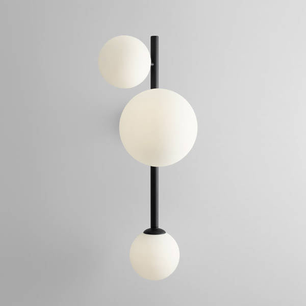 Aldex Nowoczesny Kinkiet DIONE WALL 3 BLACK E14 | czarny
