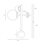 Aldex Nowoczesny Kinkiet DIONE WALL 3 BLACK E14 | czarny