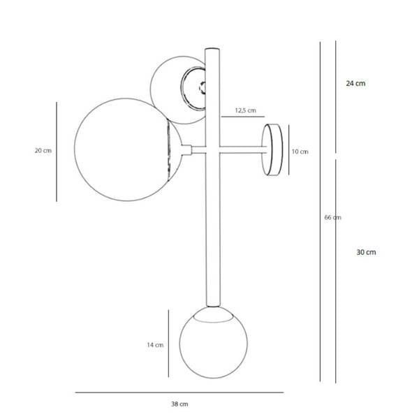 Aldex Nowoczesny Kinkiet DIONE WALL 3 BLACK E14 | czarny