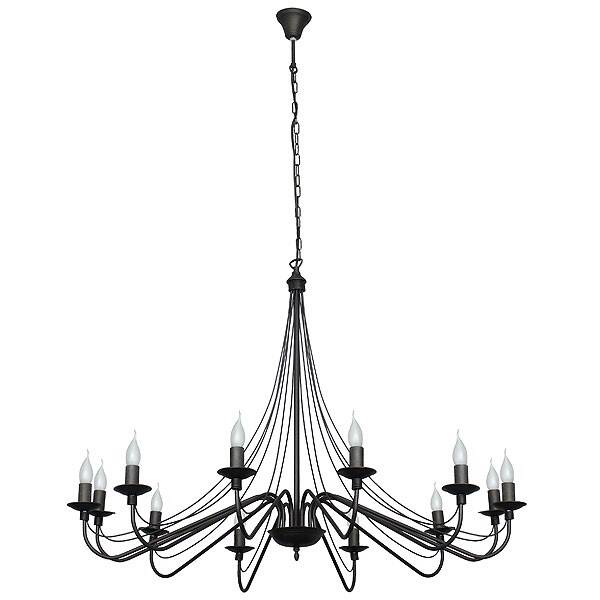 Aldex Żyrandol RÓŻA 12 397R1, czarna, 12x40W E14