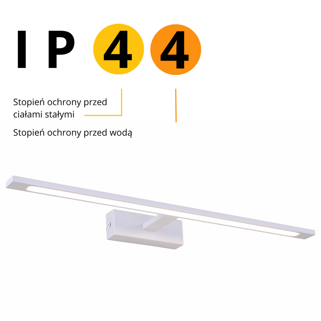 Biały kinkiet ISLA LED duży 62cm