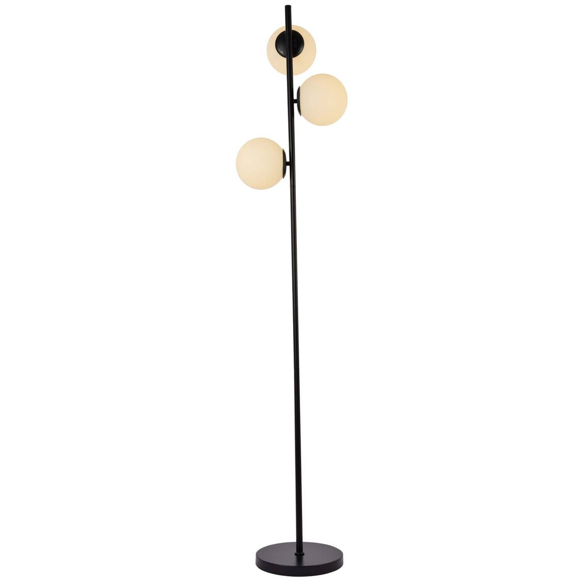 Czarna lampa Dorado podłogowa 3 kule