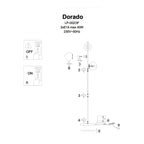 Czarna lampa Dorado podłogowa 3 kule