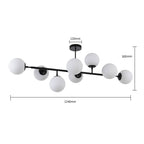 DORADO 8 Lampa wisząca/sufitowa czarna OP.OŚW. 8PŁ