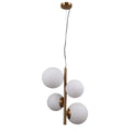 Designerska lampa do salonu Riga PND-44213-4-HBR | Miodowy mosiężny