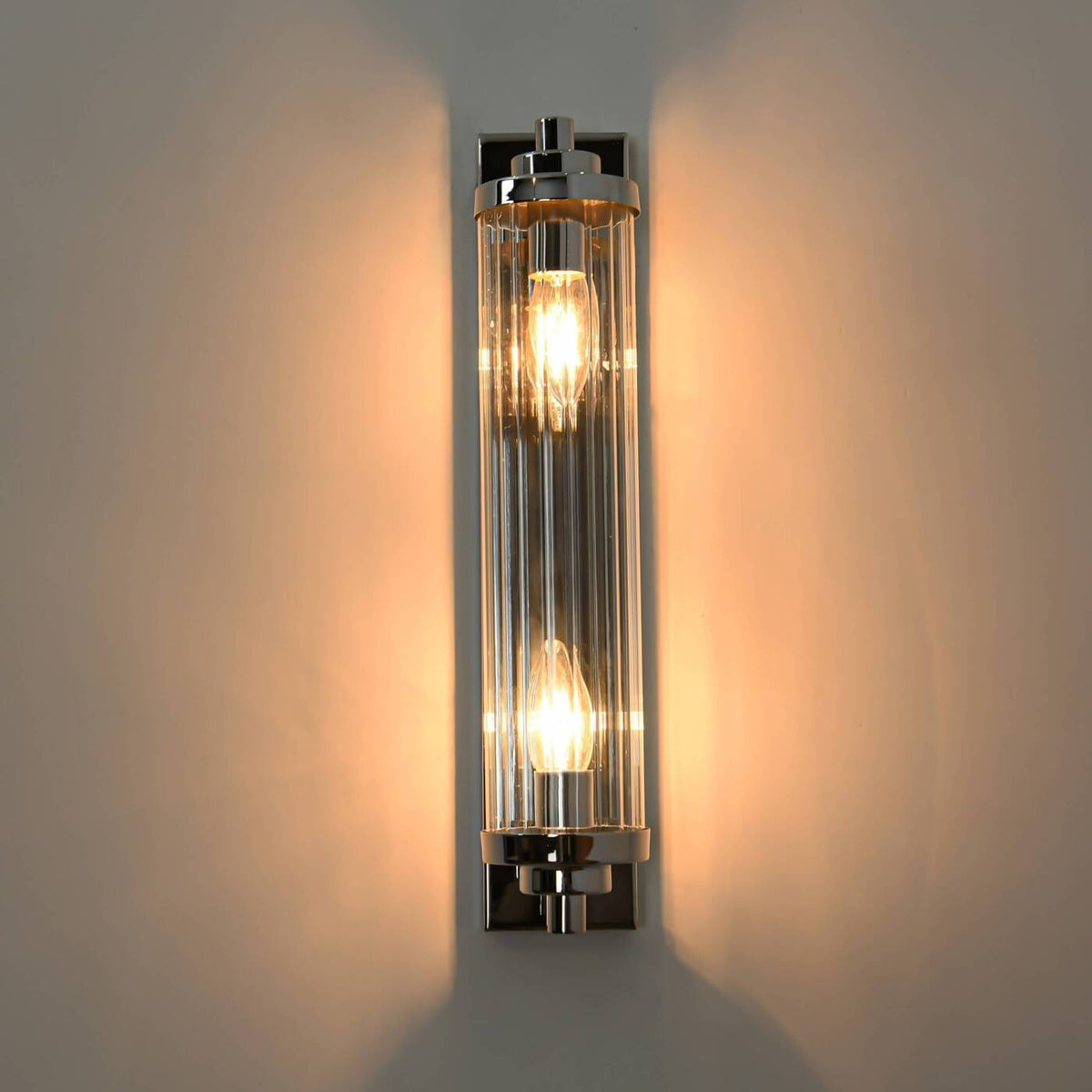 Designerska lampa ścienna kinkiet LORENZO 2x E14 | chrom