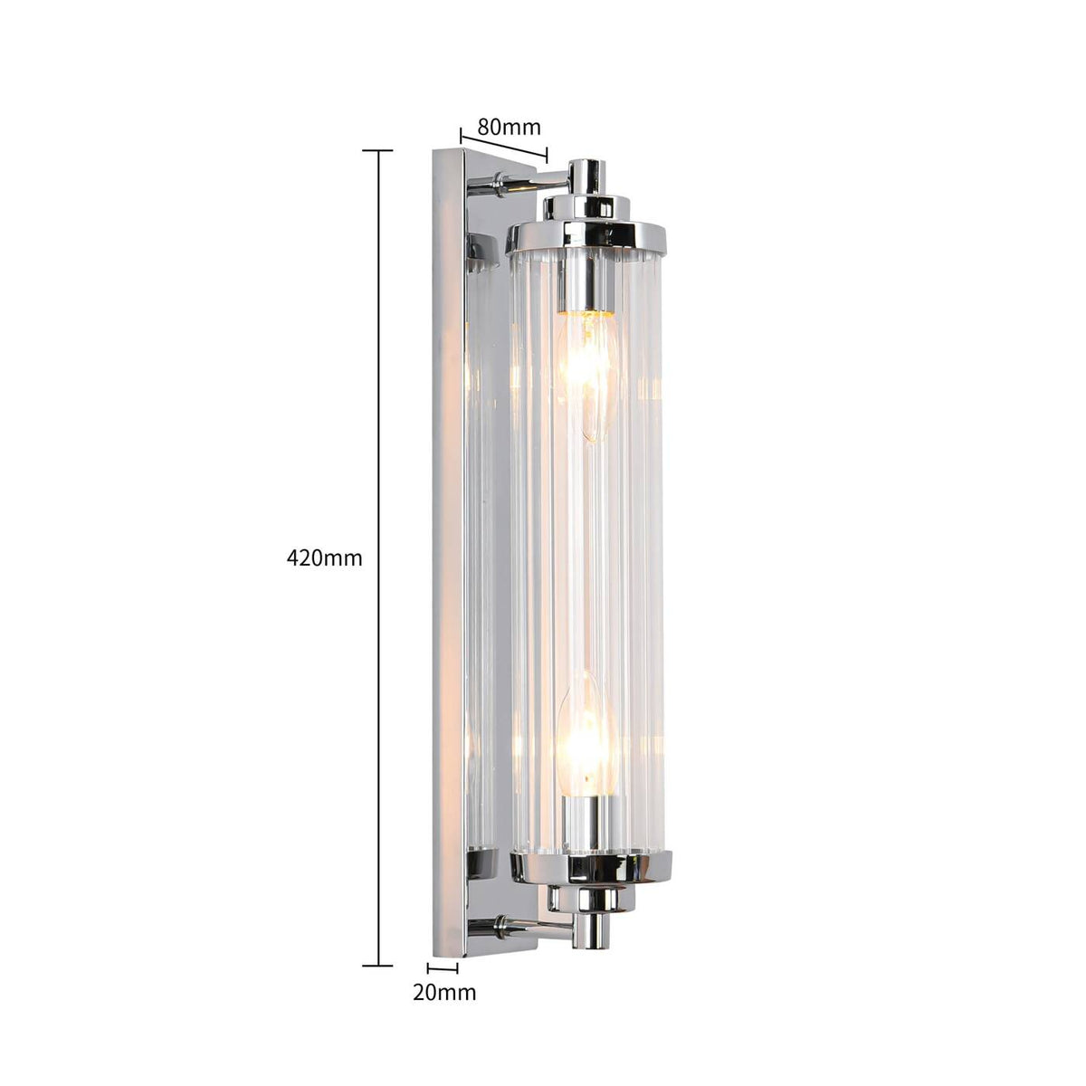Designerska lampa ścienna kinkiet LORENZO 2x E14 | chrom