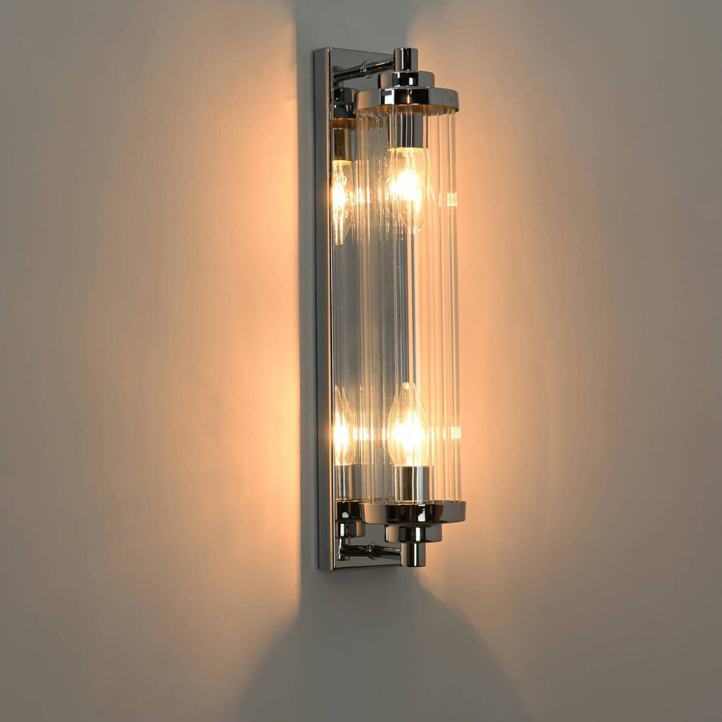 Designerska lampa ścienna kinkiet LORENZO 2x E14 | chrom